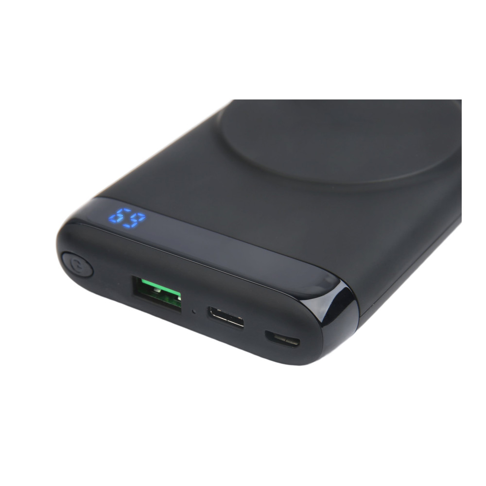 Produktbild för DELTACO trådlös powerbank - med magnet - Li-pol - USB-C, USB - 20 Watt