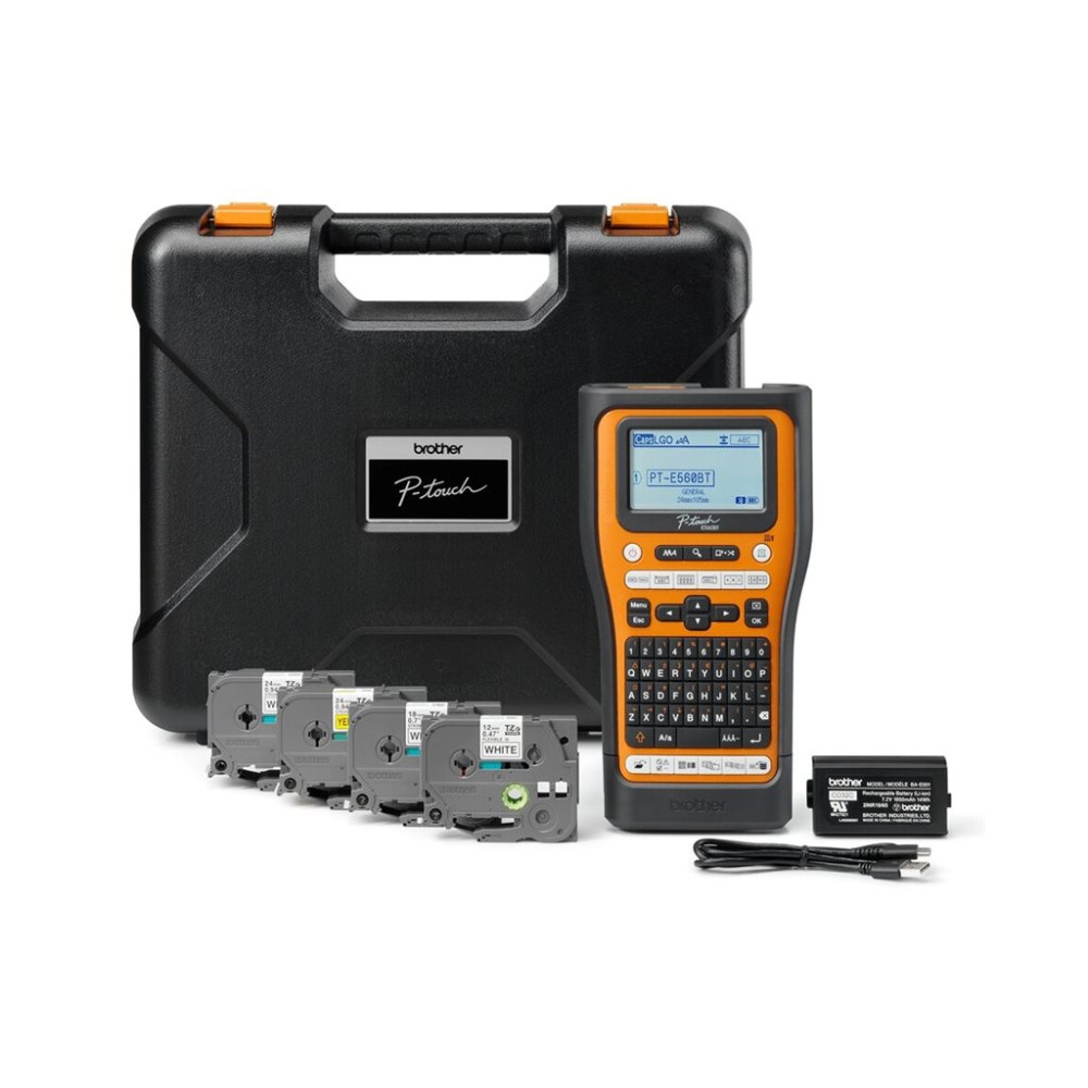 Produktbild för Brother P-Touch PT-E560BTSP - etikettskrivare - svartvit - termisk överföring