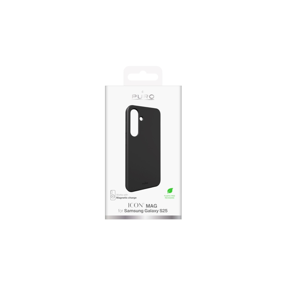 Produktbild för PURO PUSGS25ICONMAGBLK, Omslag, Samsung, Samsung Galaxy S25,...