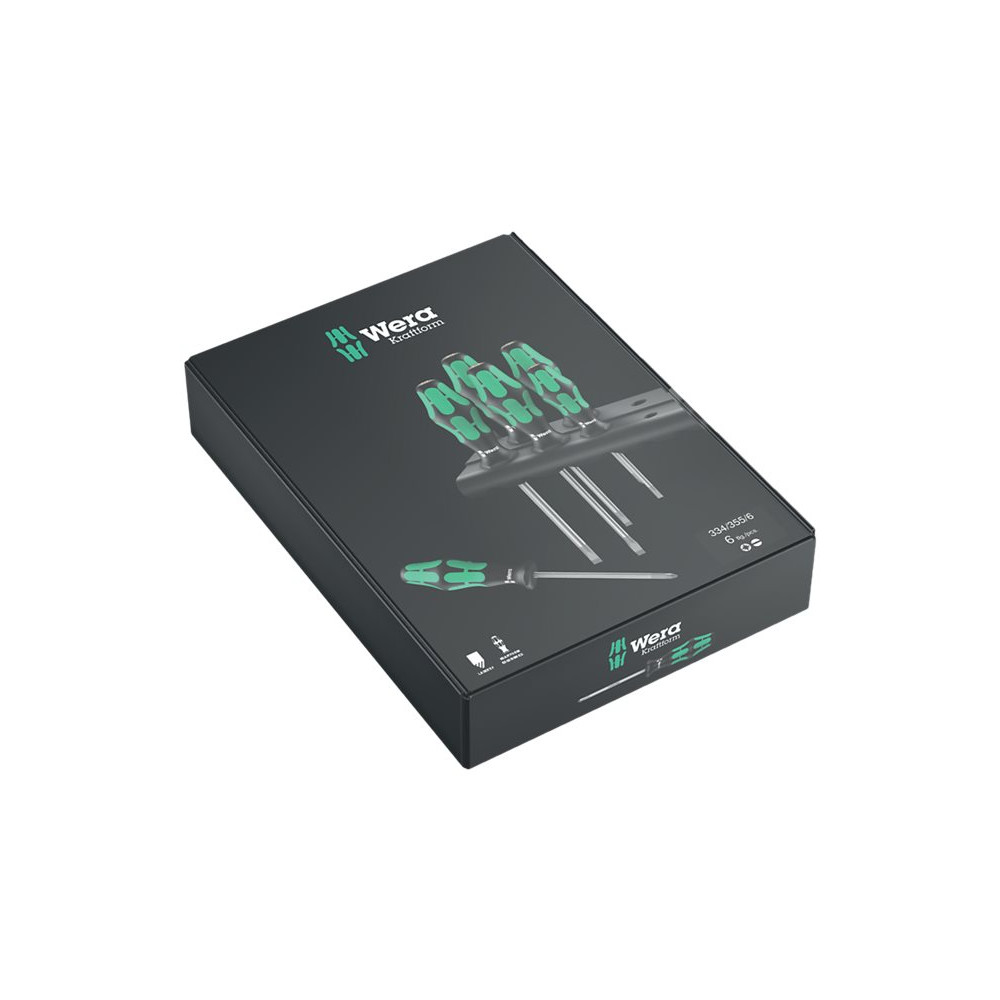 Produktbild för Wera Kraftform Plus - Serie 300 334/355/6 - skruvmejseluppsättning - 6 delar