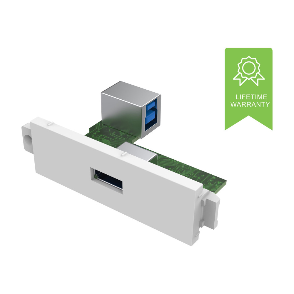 Produktbild för VISION TechConnect 3 USB-a module - modulkontaktplatta med insnäppsfästen