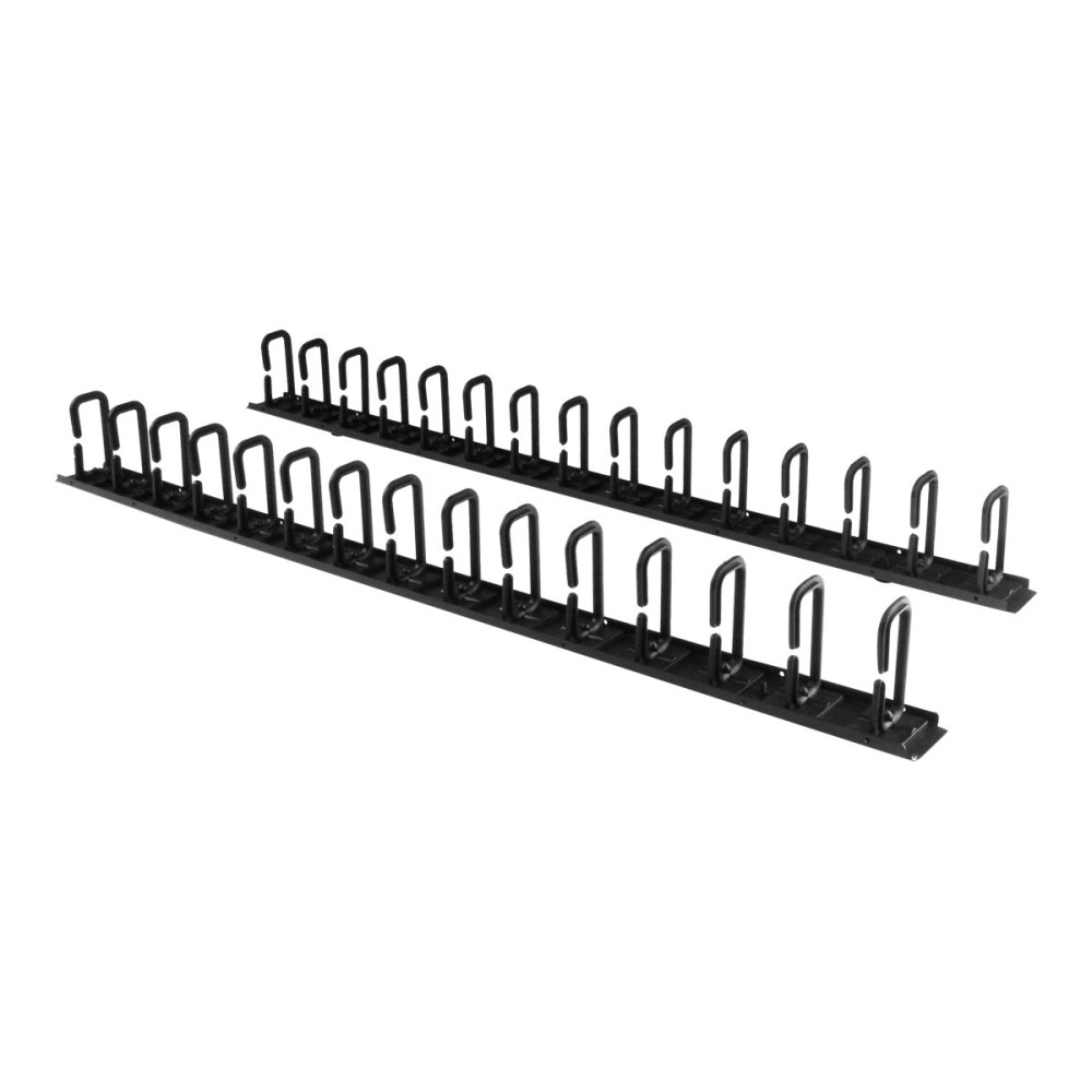 Produktbild för Startech Vertical 0U Server Rack Cable Management w/ D-Ring Hooks - 40U Network Rack Cord Manager Panels - 2x 3ft Wire Organizers (CMVER40UD) - D-ringkabelhanteringssats - 40U