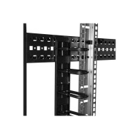 Produktbild för Startech Vertical 0U Server Rack Cable Management w/ D-Ring Hooks - 40U Network Rack Cord Manager Panels - 2x 3ft Wire Organizers (CMVER40UD) - D-ringkabelhanteringssats - 40U