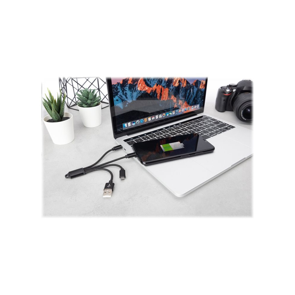 Produktbild för DIGITUS 3-in-1 Charger Cable - Lightning-kabel - Lightning / USB - 15 cm