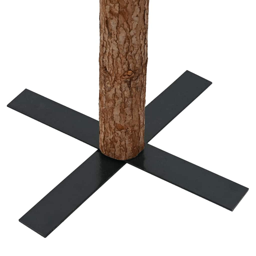 Produktbild för Smal julgran med 300 LED-lampor Grön 210 cm PVC och solid furu