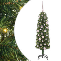 Produktbild för Konstgjord julgran Grön 120 cm PVC och stål och plast