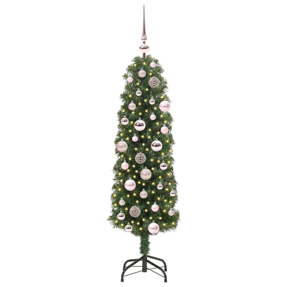 Produktbild för Konstgjord julgran Grön 120 cm PVC och stål och plast