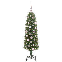 Produktbild för Konstgjord julgran Grön 120 cm PVC och stål och plast