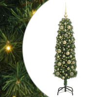 Produktbild för Konstgjord julgran Grön 120 cm PVC och stål och plast