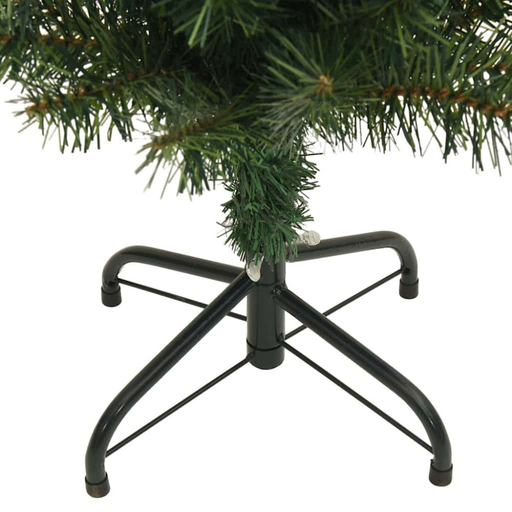 Produktbild för Konstgjord julgran Grön 180 cm PVC och stål och plast