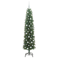 Produktbild för Konstgjord julgran Grön 180 cm PVC och stål och plast