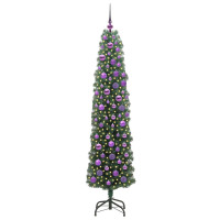 Produktbild för Konstgjord julgran Grön 180 cm PVC och stål och plast
