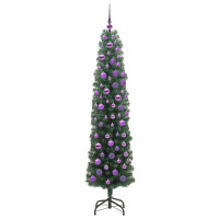 Produktbild för Konstgjord julgran Grön 180 cm PVC och stål och plast
