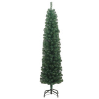 Produktbild för Konstgjord julgran Grön 240 cm PVC och stål och plast
