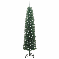 Produktbild för Konstgjord julgran Grön 240 cm PVC och stål och plast