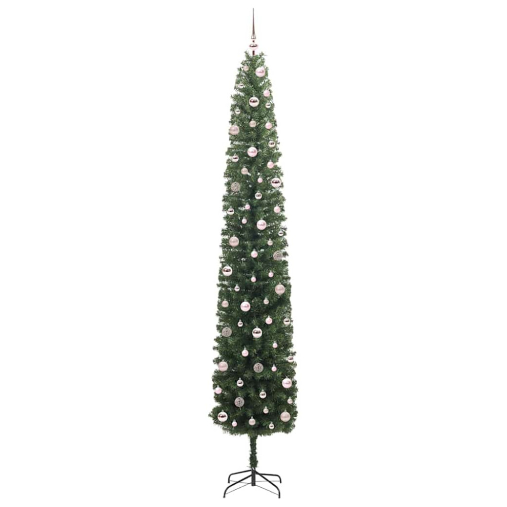 Produktbild för Konstgjord julgran Grön 270 cm PVC och stål och plast