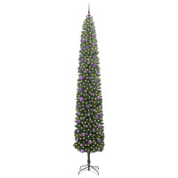 Produktbild för Konstgjord julgran Grön 270 cm PVC och stål och plast