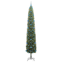 Produktbild för Konstgjord julgran Grön 270 cm PVC och stål och plast