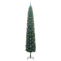 Produktbild för Konstgjord julgran Grön 270 cm PVC och stål och plast