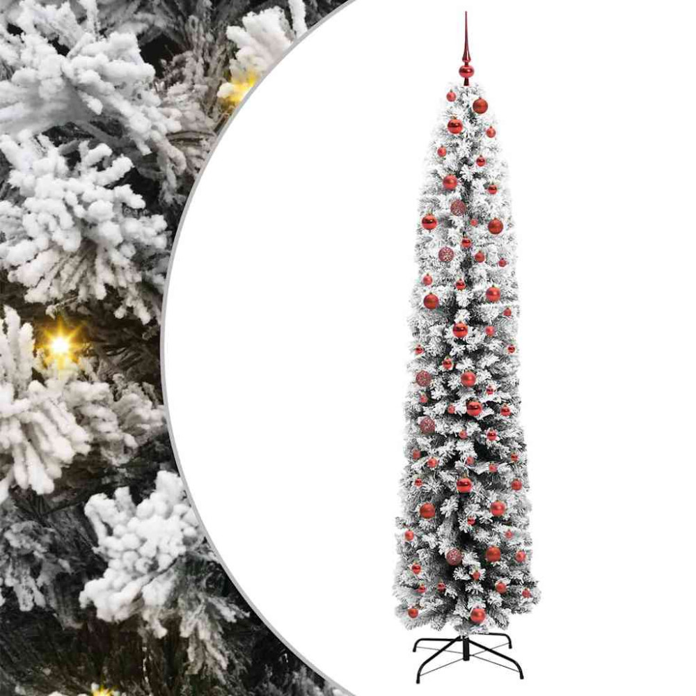 Produktbild för Konstgjord julgran Grön 210 cm PVC och stål och plast