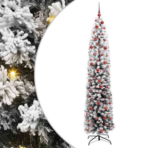 vidaXL Konstgjord julgran Grön 210 cm PVC och stål och plast