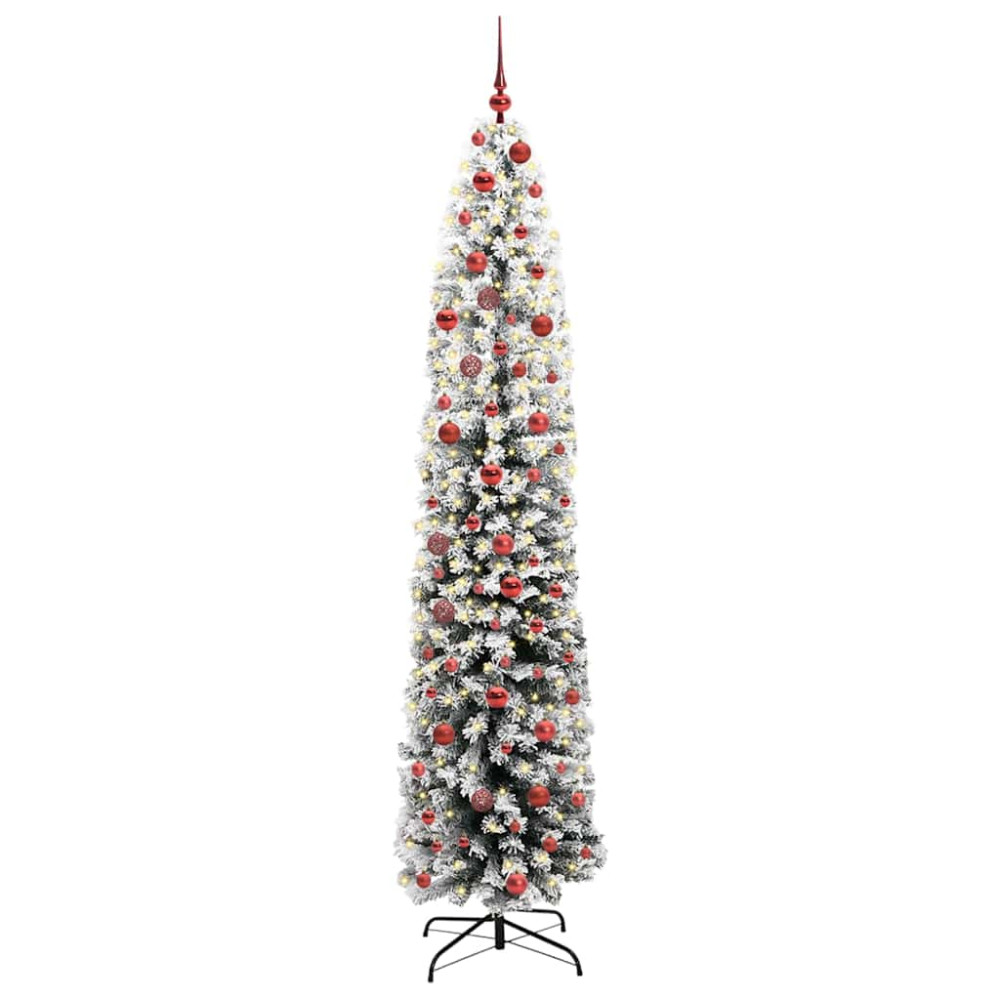 Produktbild för Konstgjord julgran Grön 210 cm PVC och stål och plast