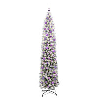 Produktbild för Konstgjord julgran Grön 210 cm PVC och stål och plast