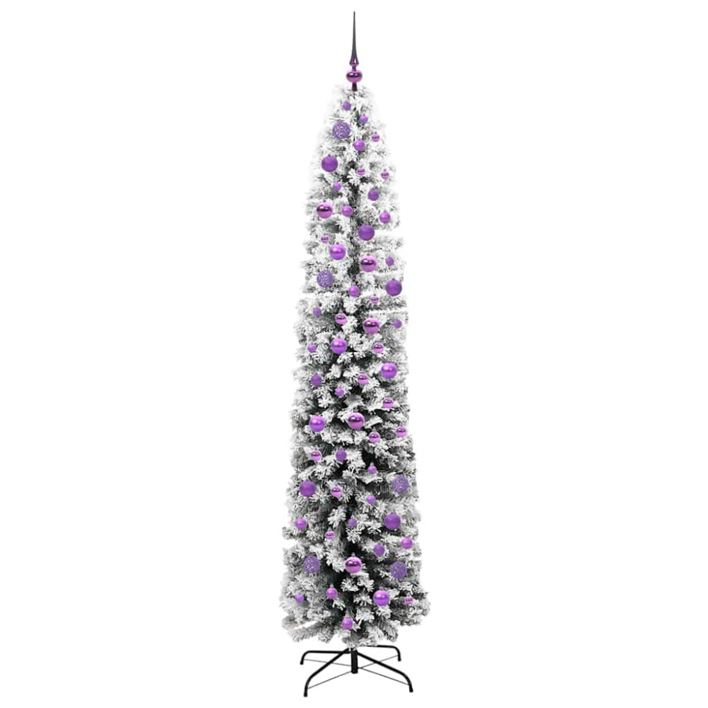 Produktbild för Konstgjord julgran Grön 210 cm PVC och stål och plast