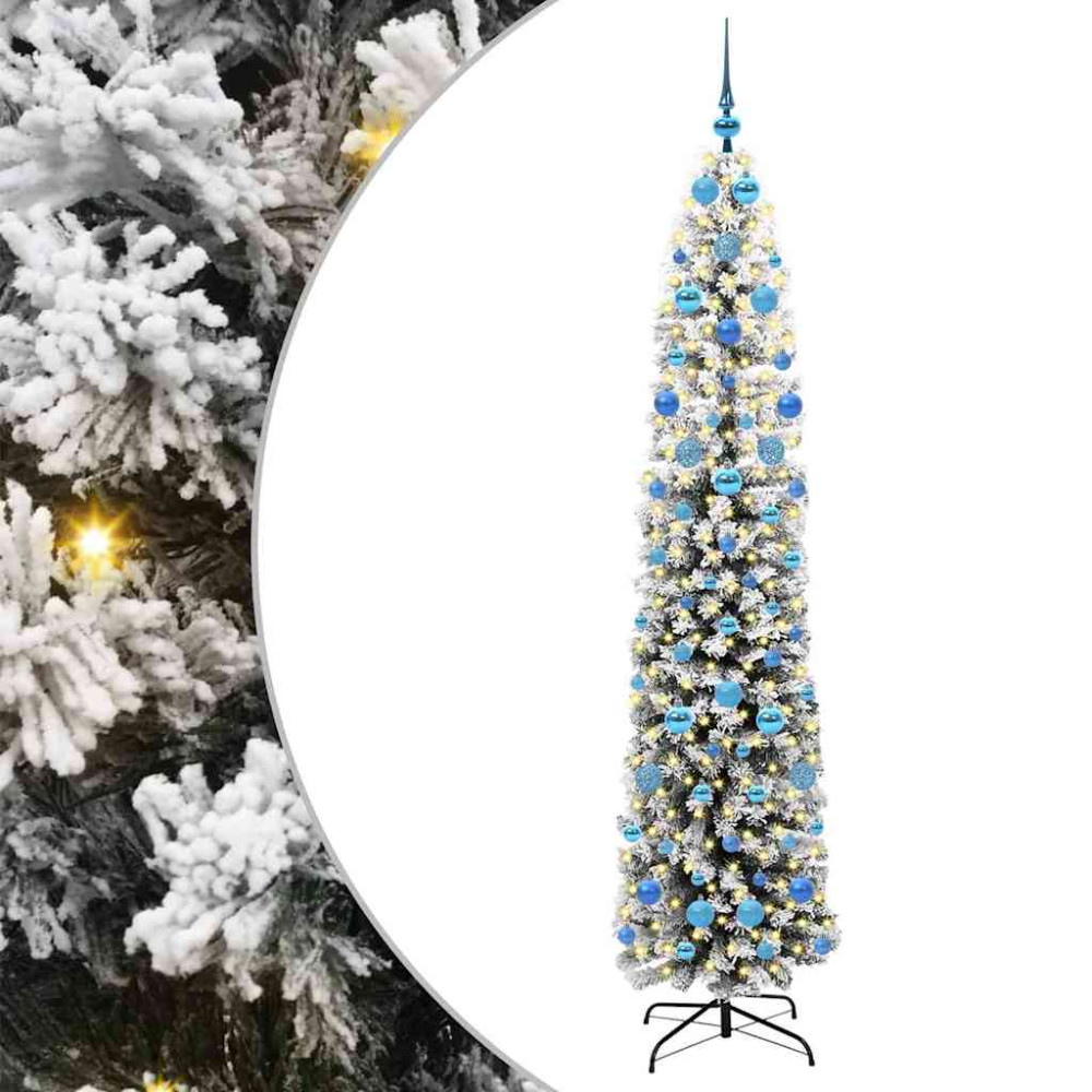 Produktbild för Konstgjord julgran Grön 210 cm PVC och stål och plast