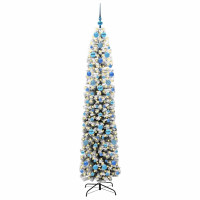 Produktbild för Konstgjord julgran Grön 210 cm PVC och stål och plast