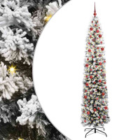 Produktbild för Konstgjord julgran Grön 240 cm PVC och stål och plast