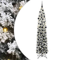 Produktbild för Konstgjord julgran Grön 240 cm PVC och stål och plast