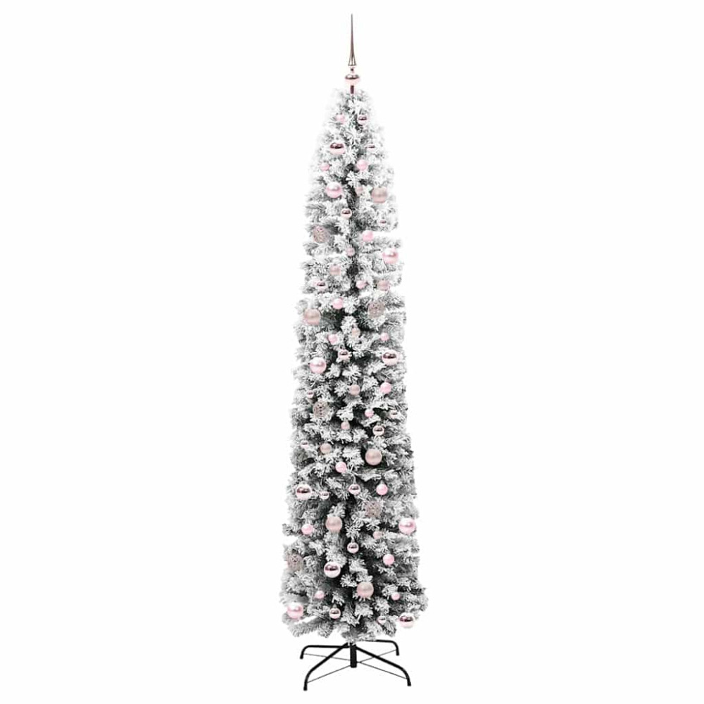 Produktbild för Konstgjord julgran Grön 240 cm PVC och stål och plast
