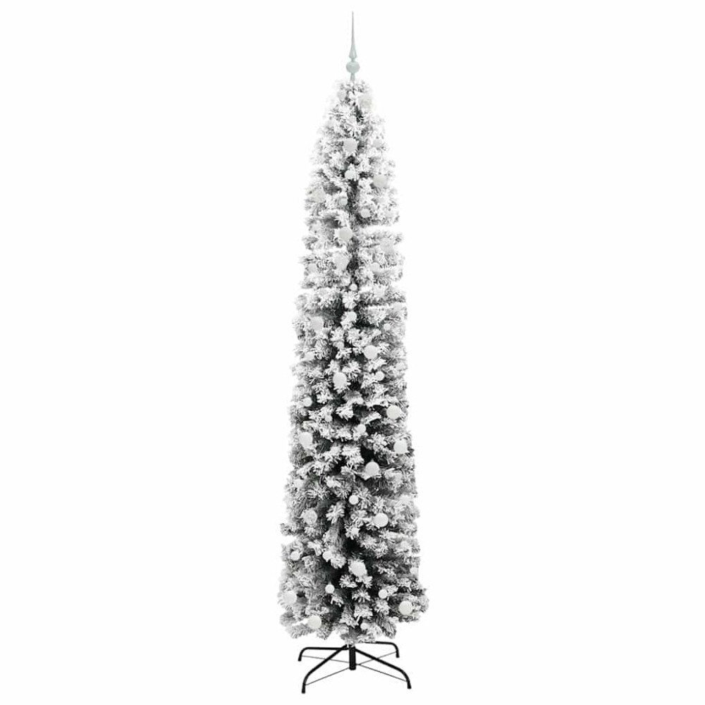 Produktbild för Konstgjord julgran Grön 240 cm PVC och stål och plast