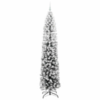 Produktbild för Konstgjord julgran Grön 240 cm PVC och stål och plast