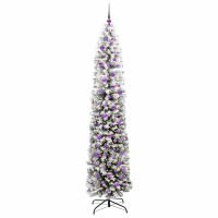 Produktbild för Konstgjord julgran Grön 240 cm PVC och stål och plast