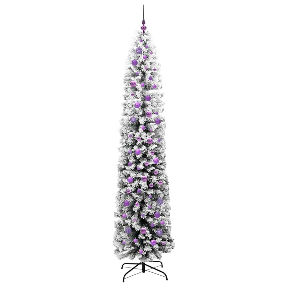 Produktbild för Konstgjord julgran Grön 240 cm PVC och stål och plast