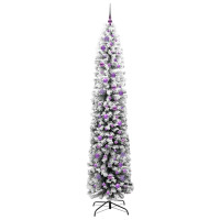 Produktbild för Konstgjord julgran Grön 240 cm PVC och stål och plast