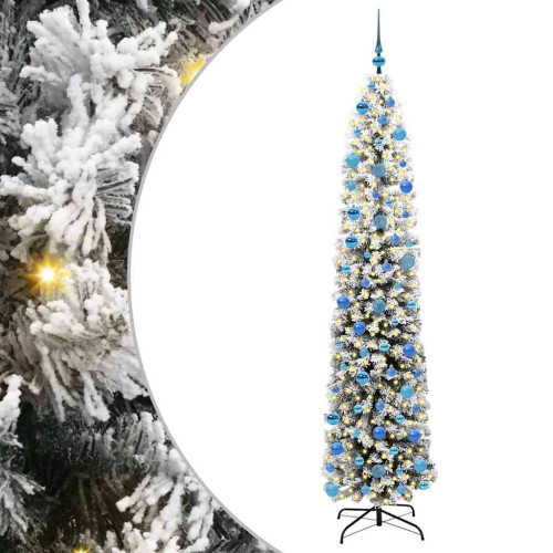 vidaXL Konstgjord julgran Grön 240 cm PVC och stål och plast