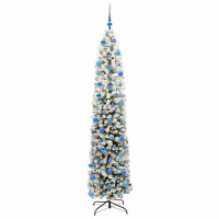 Produktbild för Konstgjord julgran Grön 240 cm PVC och stål och plast