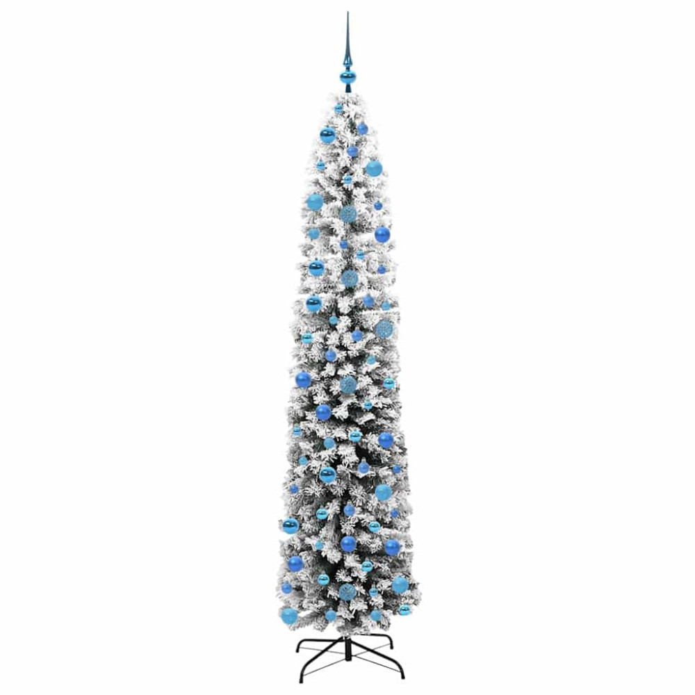 Produktbild för Konstgjord julgran Grön 240 cm PVC och stål och plast
