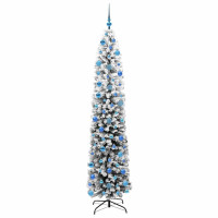 Produktbild för Konstgjord julgran Grön 240 cm PVC och stål och plast