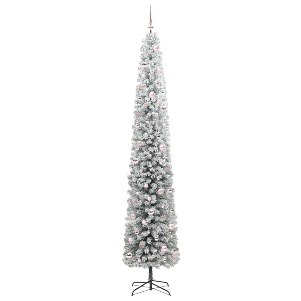 Produktbild för Konstgjord julgran Grön 270 cm PVC och stål och plast