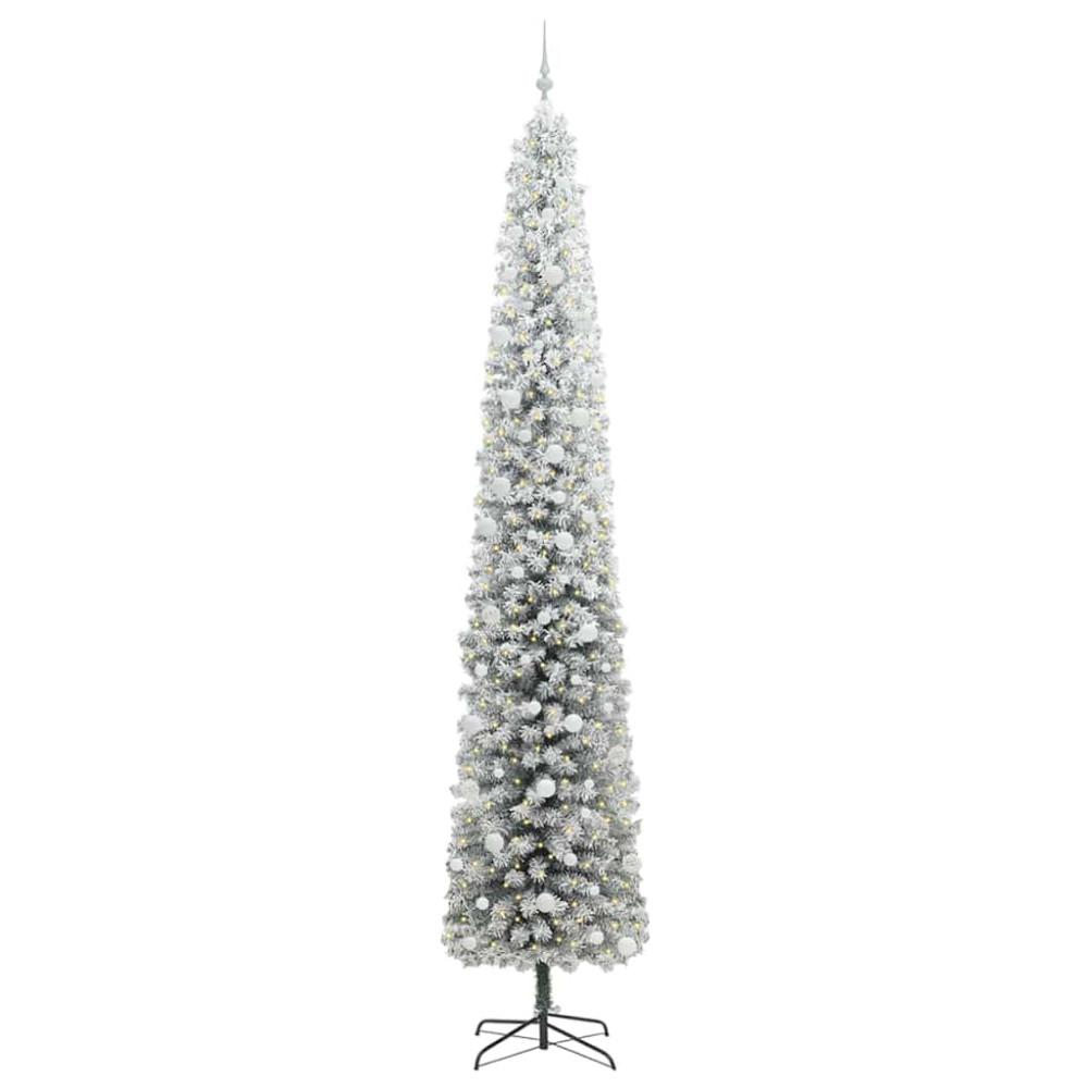 Produktbild för Konstgjord julgran Grön 270 cm PVC och stål och plast