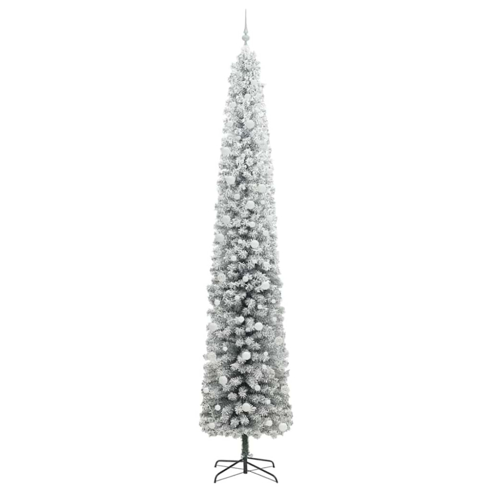 Produktbild för Konstgjord julgran Grön 270 cm PVC och stål och plast