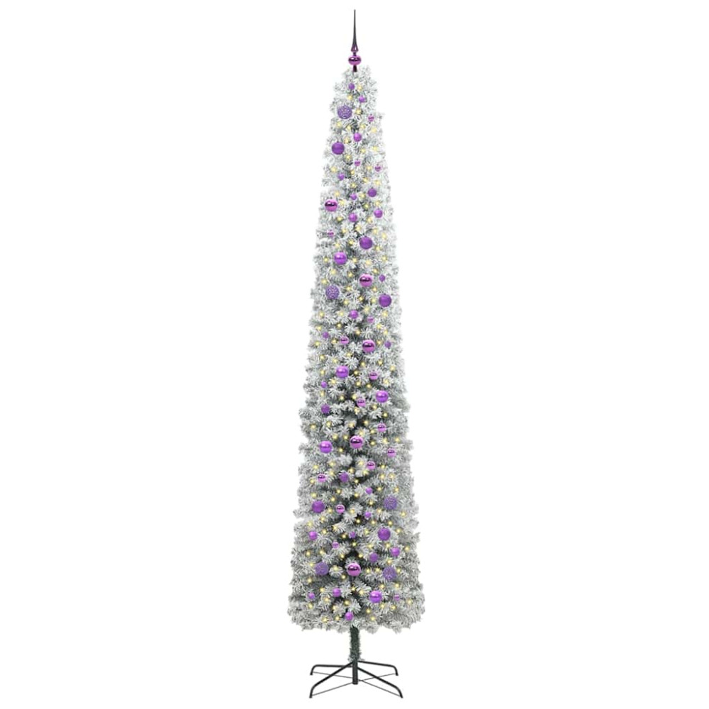 Produktbild för Konstgjord julgran Grön 270 cm PVC och stål och plast