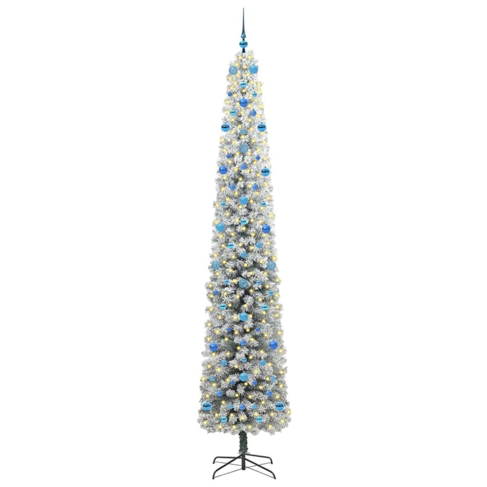 Produktbild för Konstgjord julgran Grön 270 cm PVC och stål och plast