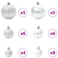 Produktbild för Konstgjord julgran med LED -remsljus Grön 150 cm PVC och metall