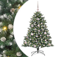 Produktbild för Konstgjord julgran Grön 120 cm PVC och Plast och Stål