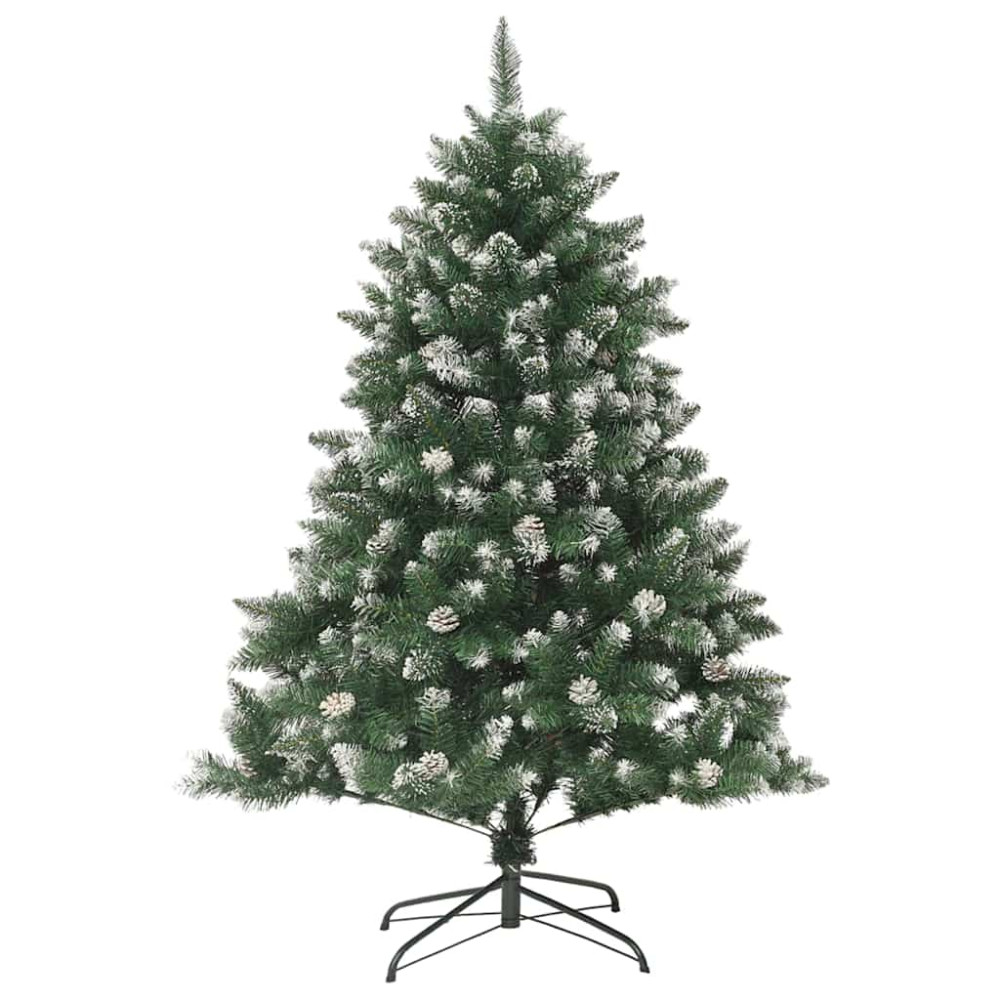 Produktbild för Konstgjord julgran Grön 120 cm PVC och Plast och Stål